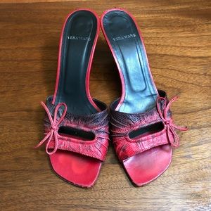 Vera Wang Red Heeled Sandals